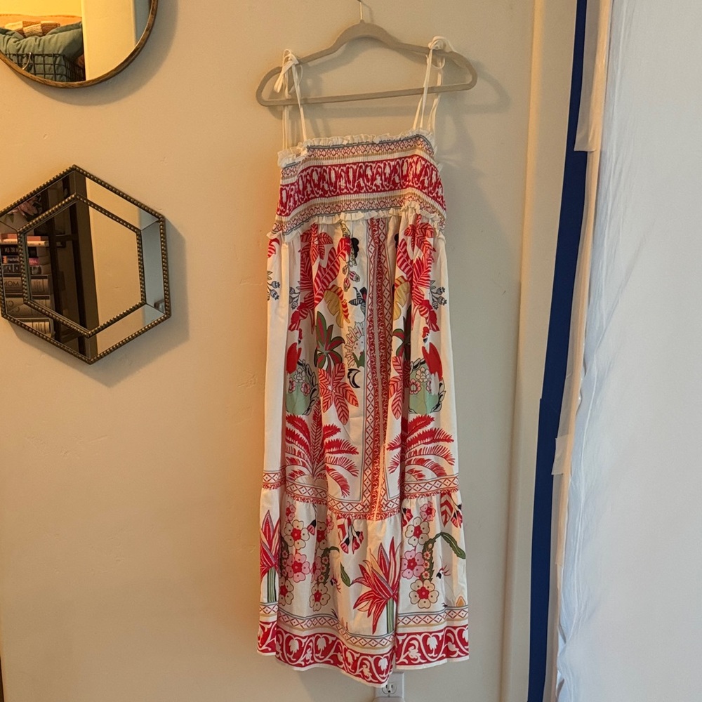 Cupshe Red and White Floral Maxi Dress